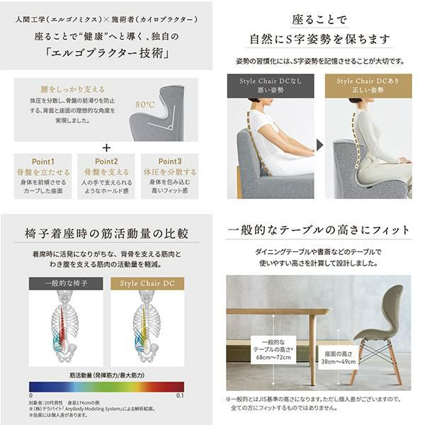 Style Chair DC スタイル チェア ディーシー Ｓ字姿勢 サポート 腰